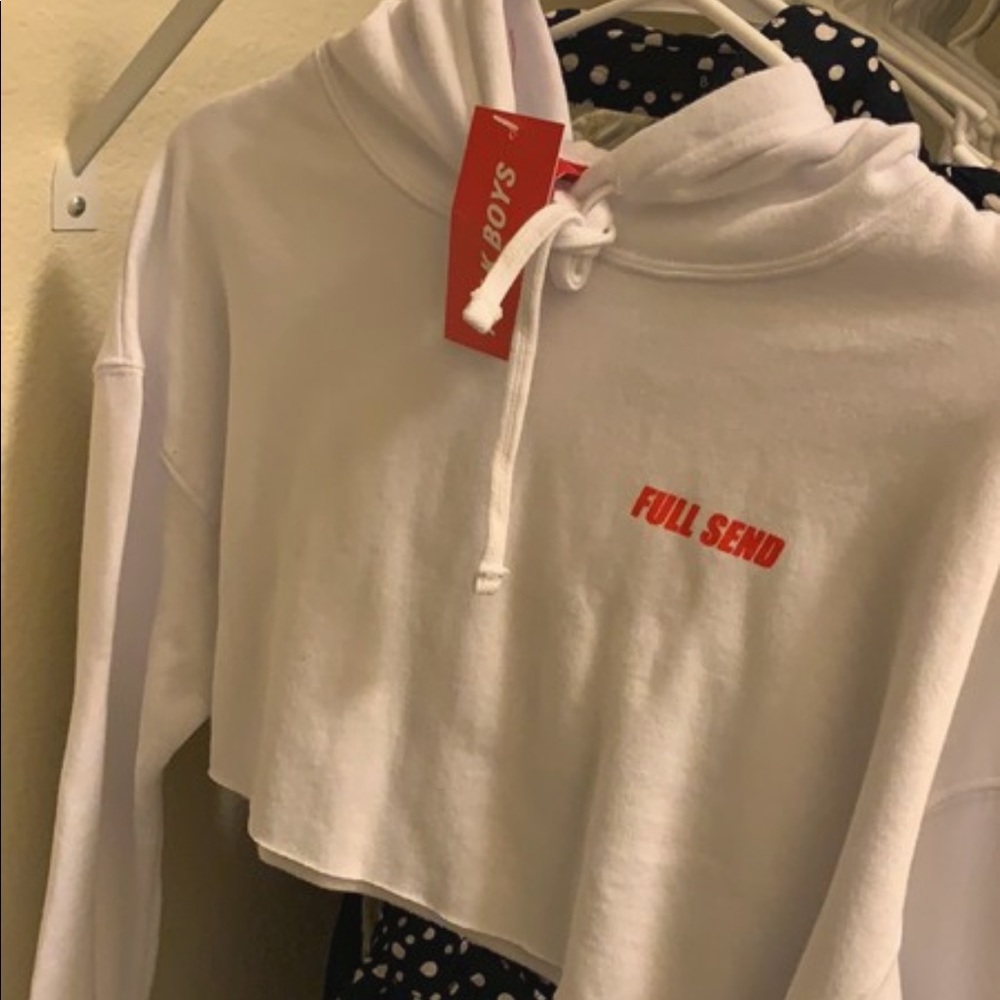 Full send cropped hoodie